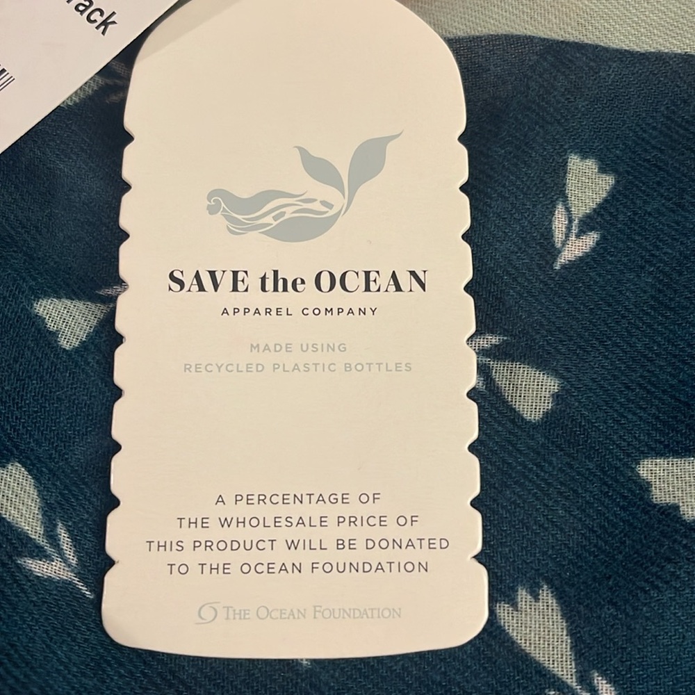 Save The Ocean ladies NWT Kimono Swim Cover-Up.  One size. Ivory. Damaged-READ - Picture 11 of 12